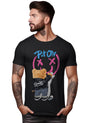 Peppyzone Mens Regular Fit T-Shirt (PZ-RT-Teddy4145_Black