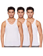 RUPA FRONTLINE Sleeveless Vest for Men, 100% Cotton Material, Round Neck, Pack of 3