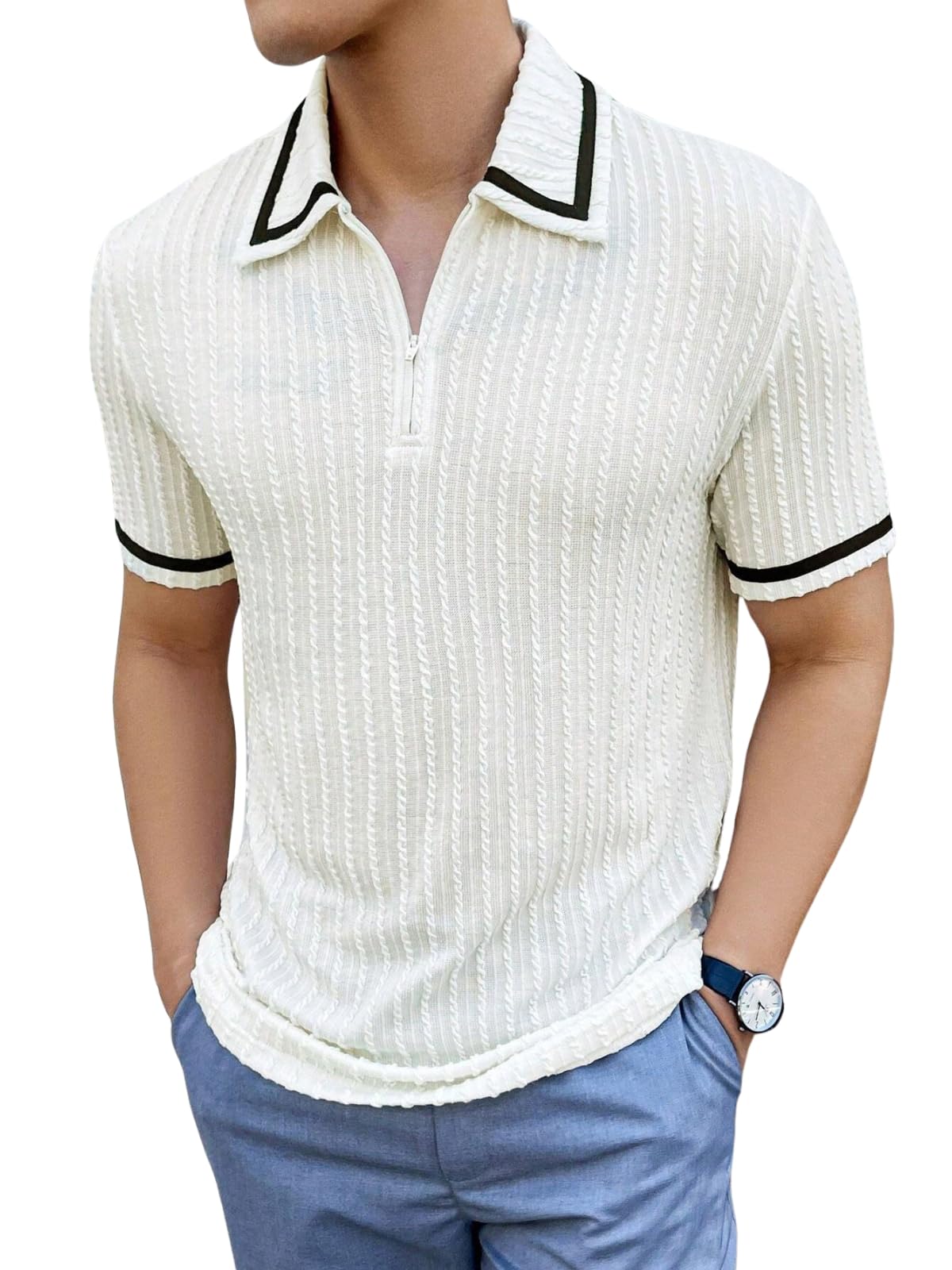 Greciilooks MenS Stylish Half Sleeve Casual T-Shirt  Plain & Trendy White