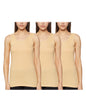 Rupa Softline Regular Fit Women Super Combed Cotton Long Camisole, Under-Shirt,Stretchable and Body-Hugging, Solid Color,Pack of