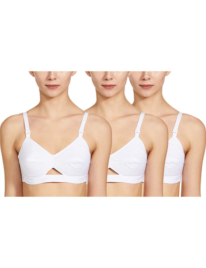 Rupa Womens Cotton Foam Wire Free Everyday Bra White