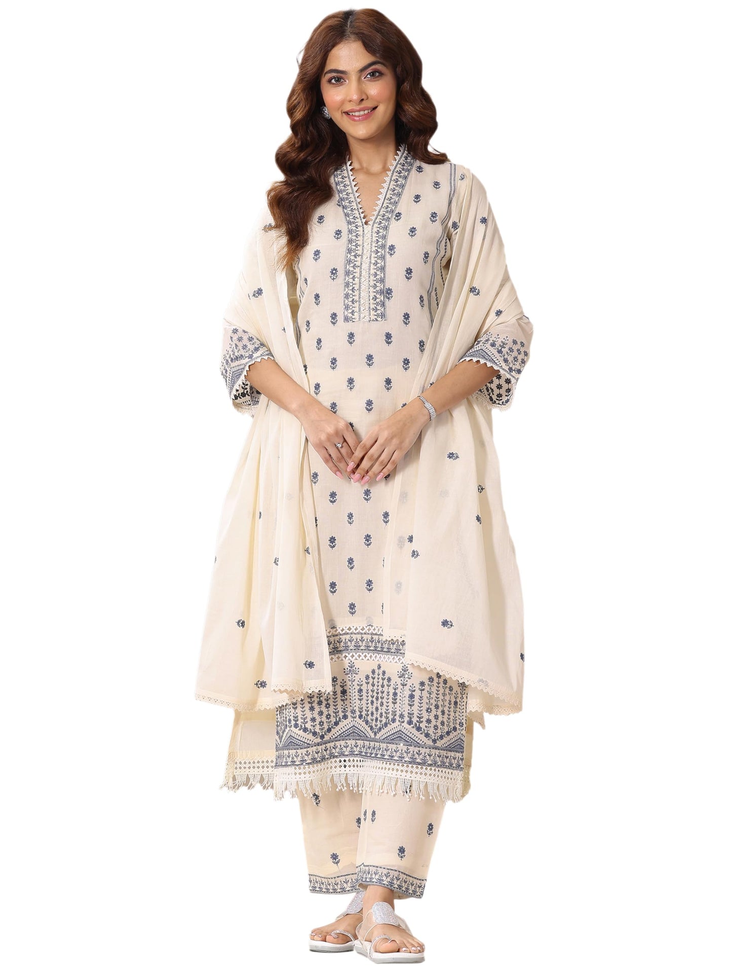 Libas WomenS Cotton Blend Kurta Set (99046Or