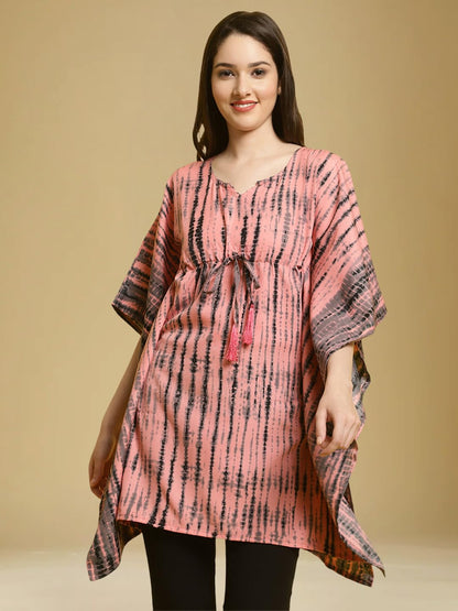 Tee Projekt Casual Crepe Kimino Sleeves Womens Kaftan Dress ll Kaftan Casual & Everyday Kurta (Pack of 2)