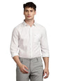 Turtle Men White Printed Full Sleeve Slim Fit 100% Cotton Casual Shirt