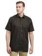 Turtle Men 100% Cotton Regular Fit Black Printed Half Sleeve Formal Shirt