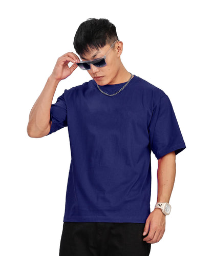 SHODOX Bio-Washed Anti Bacterial 100% Pure Cotton Mens & Womens Oversized Solid T-Shirt | Cozy Soft, Less Wrinkles, Drop Shoulde