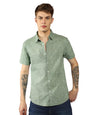 Dennis Lingo MenS| Green| Half Sleeve| Spread Collar| Printed| Relaxed Fit| Casual Shirt