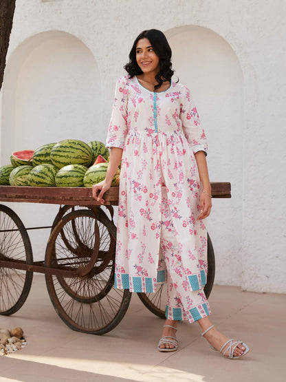 Aurelia WomenS Cotton Kurta Set (24Feas15212_White