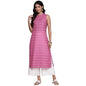 anubhutee Women's Cotton Ethnic Motifs Fuchsia Straight Kurta