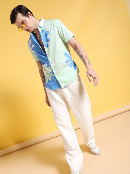The Indian Garage Co Mens Slim Fit Shirt (0823-SHPPPR-02-01_Blue