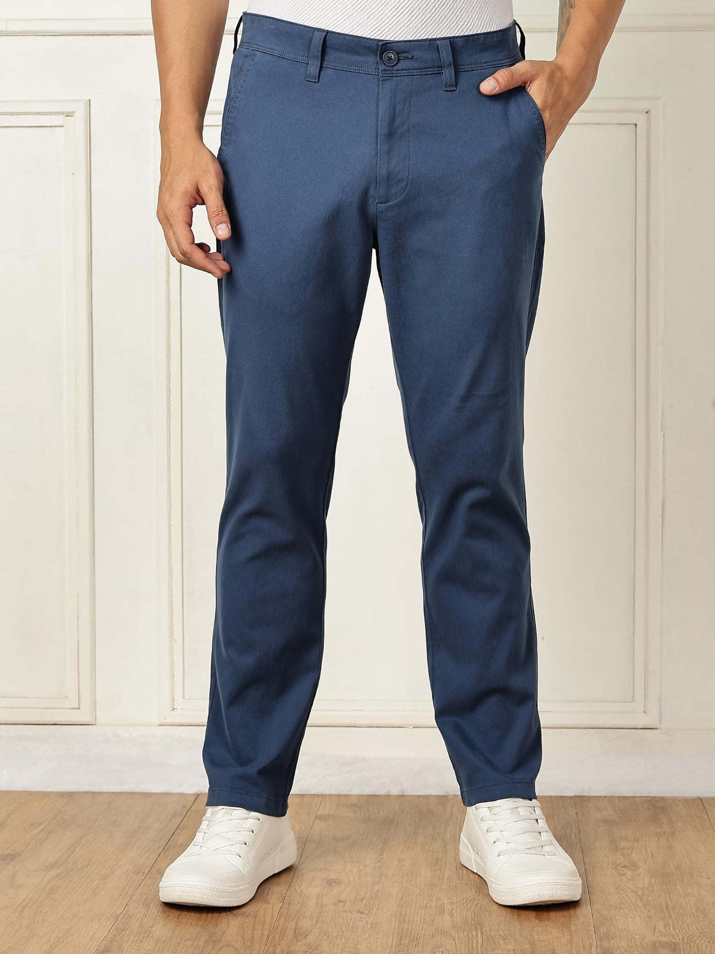 Thomas Scott Mens | Solid | Light Weight | Breathable Fabric | 4 Pockets | Regular Fit | Trouser | Chinos | Pants for Men (CCBT