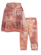 Kyda Kids Girls 100% Cotton Printed Full Sleeve Sweatshirts And Joggers Set - Tie & Dye Clothing Set (Pack Of 1)