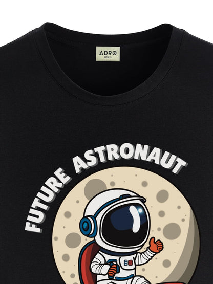 ADRO T Shirts for Boys & Girls | Astronaut Printed T-Shirt | Ages 3-14 | 100% Cotton Round Neck Tshirt for Boys |KRN-L2-ASTRO-BL