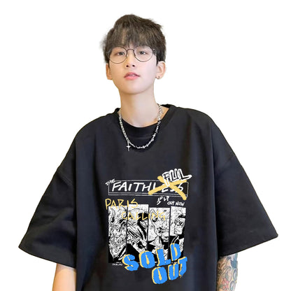 Thalasi MenS Short Sleeve With Round Neck, Oversized Longline Drop Shoulder, Very Trendy Printed, Boho Style T-Shirt & Korean A