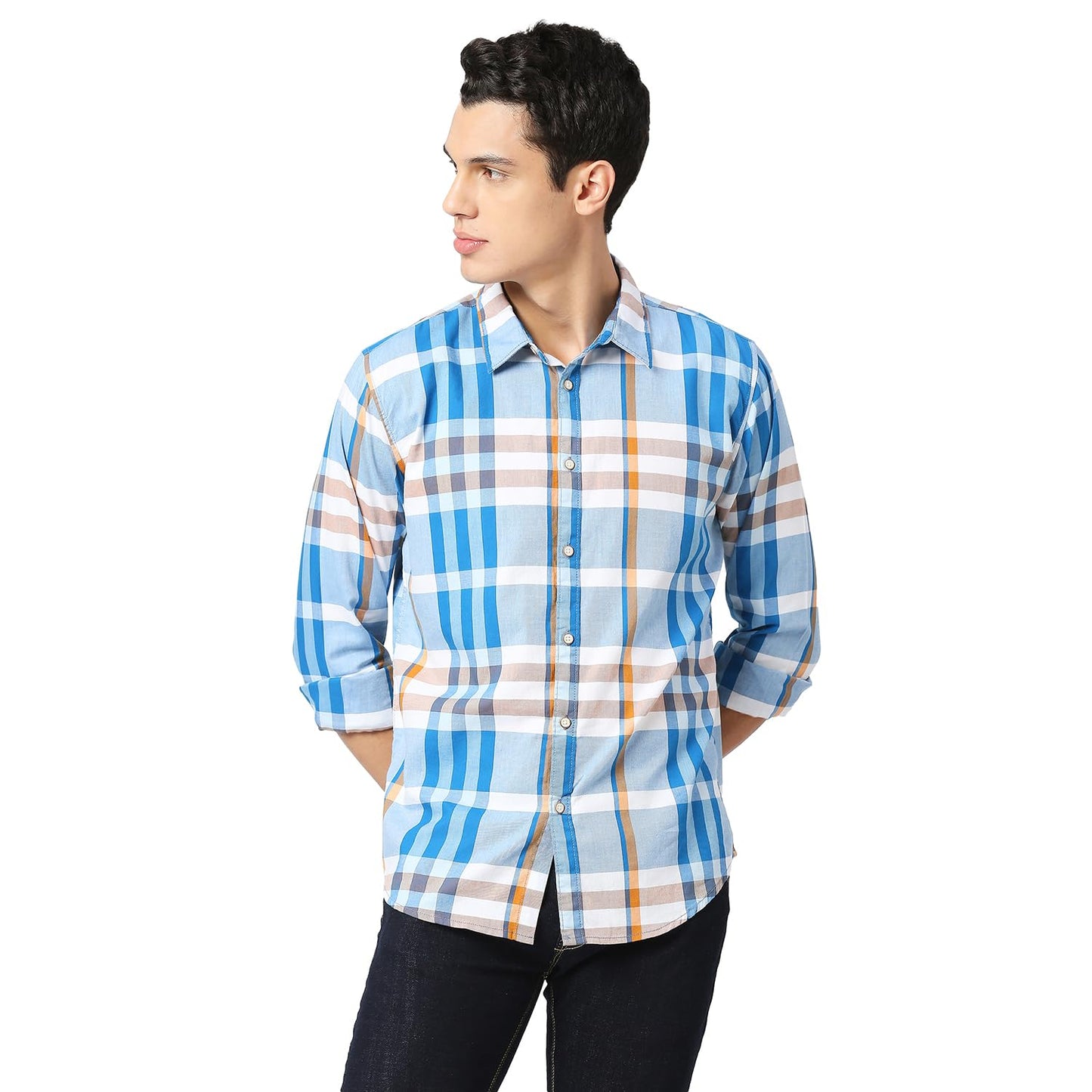 Pepe Jeans MenS Regular Fit Shirt (Pm308109514M_Teal