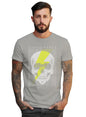 Peppyzone Mens Regular Fit T-Shirt (PZ-Skull458_Grey5