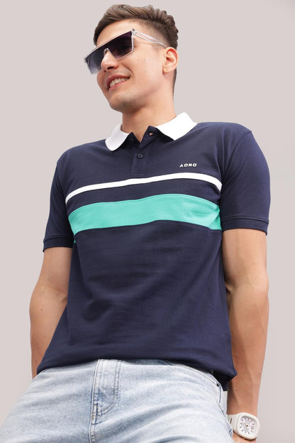 ADRO Regular Fit Polo Tshirt in 100% Cotton Multi Color Polo Also in Plus Size_PN24-L1-NBWHAQ