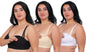 Fabme WomenS Cotton Wire Free Casual Nursing Bra (Pack Of 3) (Po3-Br_243_Skin, White, Black