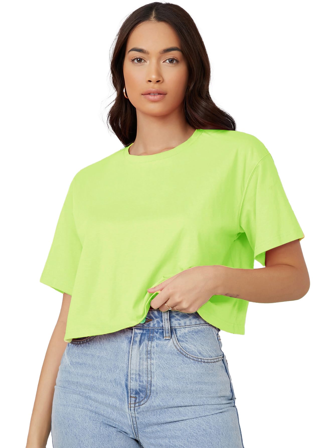 Kotty WomenS Solid Cotton Blend T-Shirt
