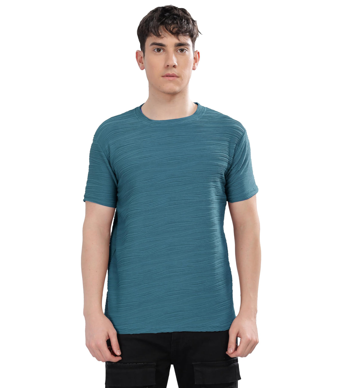 SHODOX Mens Polycotton Regular Fit Half Sleeve Tshirt for Men, Solid Round Neck Tshirts - (Pack of 1)