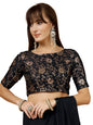 Oomph! Readymade Blouse For Women, Brocade, Boat Neck, Rbbl509
