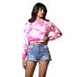 Leriya Fashion WomenS Western Crop Top With Hoodie Neck & Long Sleeve || Drawstring Pullover Tops || Loose Casual Hoodies For W