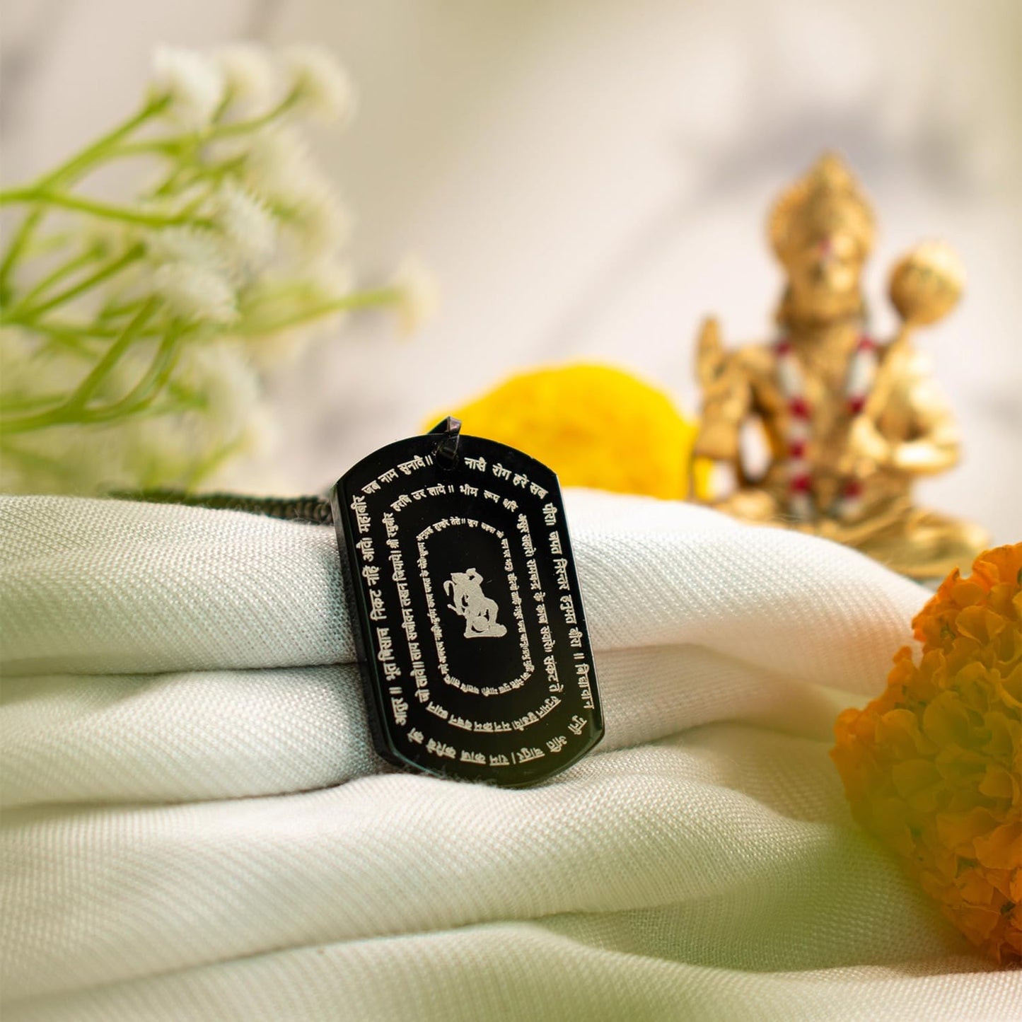 Astrotalk Hanuman Kripa Kavach Pendant | 25-Verse Engraved Hanuman Chalisa Locket | Strength, Focus & Protection | Hanuman Ji Locket Gift for Men &Women