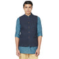 Fabindia Men Block Printed Nehru Jacket Cotton_Xs