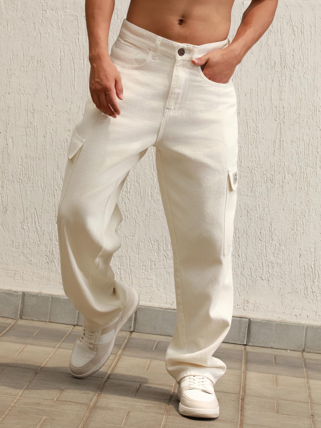 Hubberholme Men Grey Cotton Relaxed Fit Mid-Rise Solid Jeans
