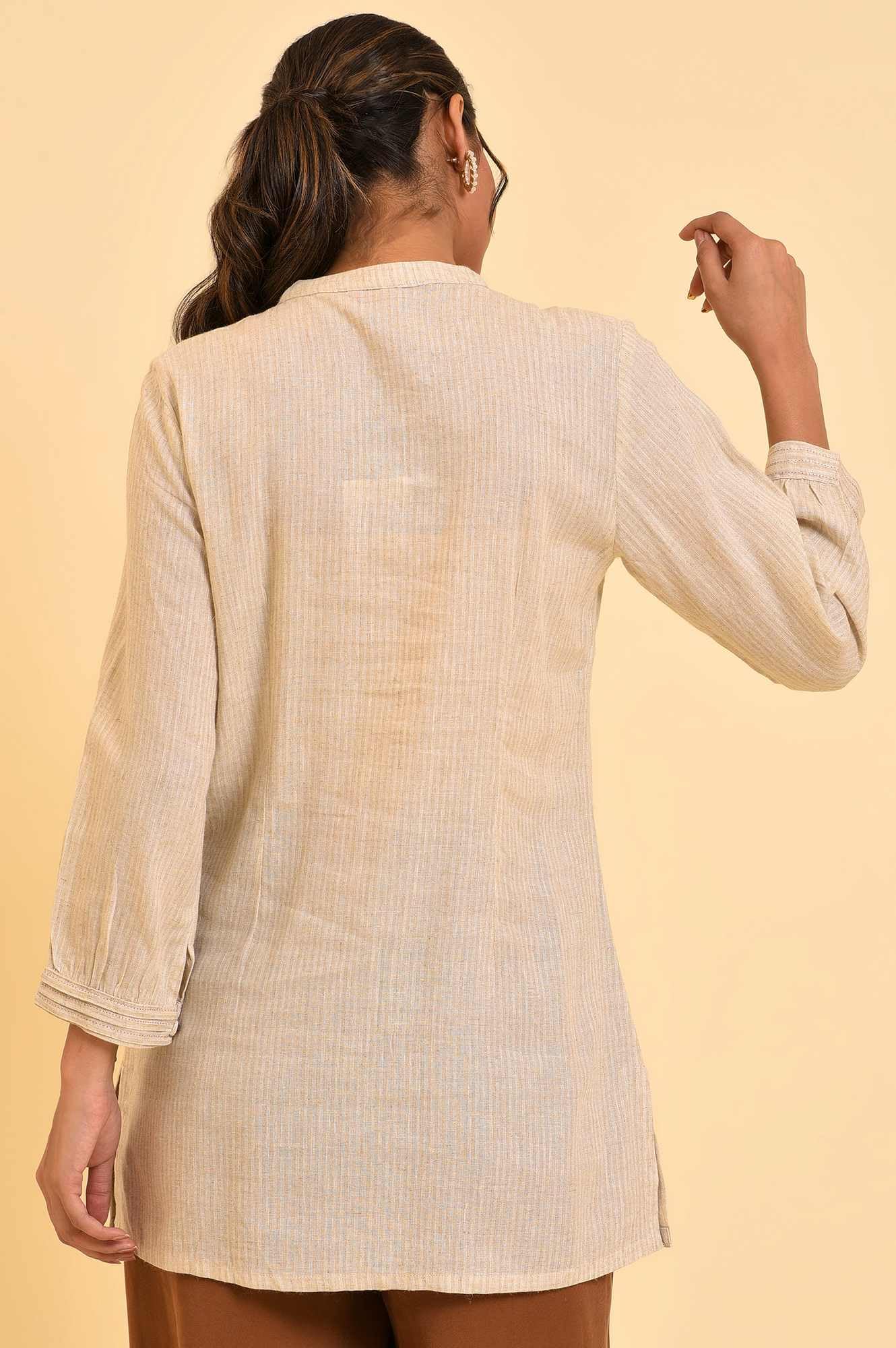W for Woman Womens Regular Fit Top (23FEW30615-830047_Beige