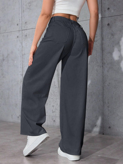 Tagas Womens Jeans|Women Jeans Baggy |womensjeans high Waist||(WDJ-8) Dark Grey