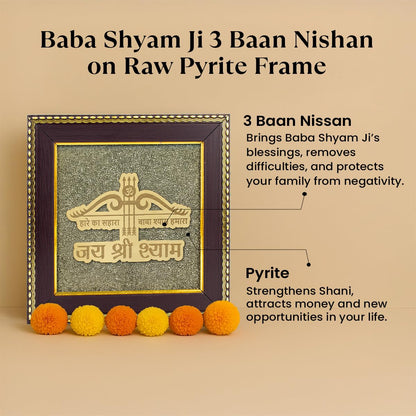 Astrotalk Haare ka Sahara on Raw Pyrite Frame | Vastu Item for Wealth & Protection | Wall Decor Items Living Room | Raw Pyrite Frame for Wall | Gift for Man & Woman | 19x19x1 cm | 1 Piece