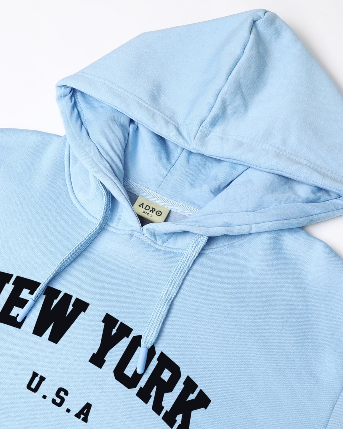ADRO Men's Cotton Blend Neck Hooded Sweatshirt (H24-NEW)
