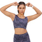Enamor Womens Polyester Wire Free Casual Padded Sports Bra (A204_Step Brush Print