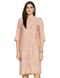 W for Woman Women Viscose Regular Fit Shantung Printed Regular Kurta