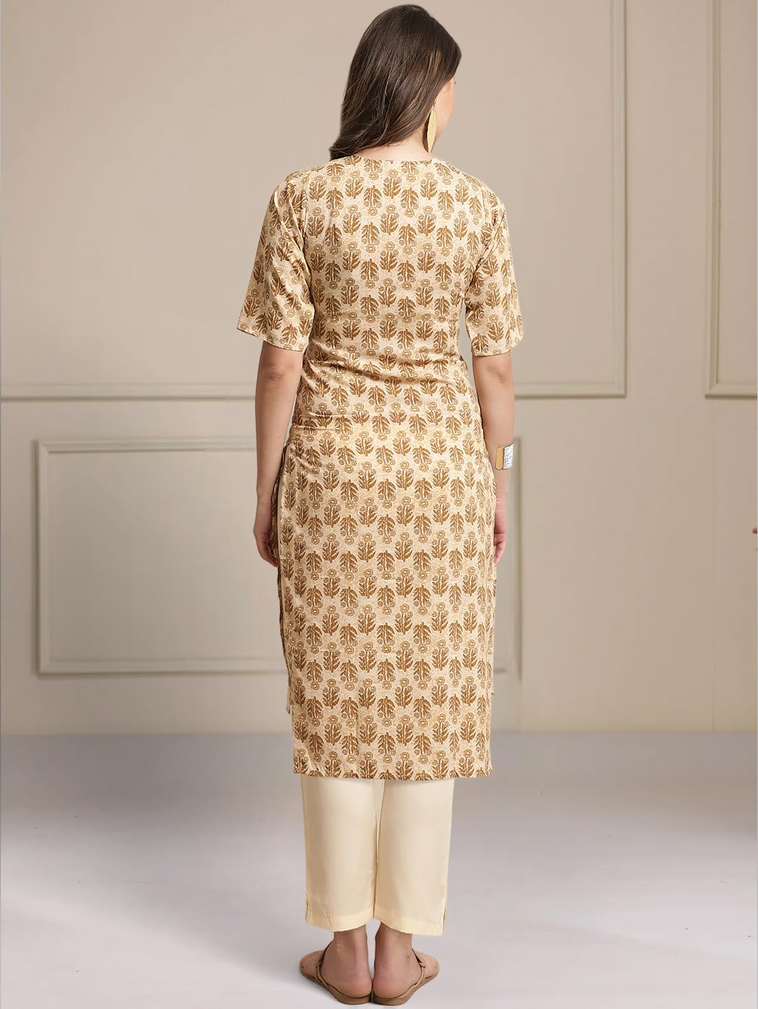 Tee Projekt Printed Crepe Kurti & Pant Set For Women Festival Wear Stylish Kurta Set