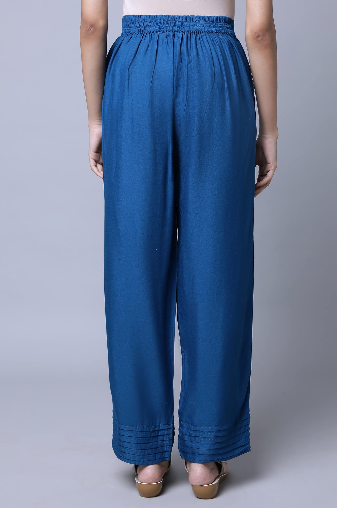 Aurelia WomenS Blue Solid Palazzo Pants