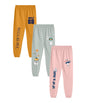 SHODOX Cotton Blend Regular fit Printed Multicolor Track Pants for Boys (Pack of 3)