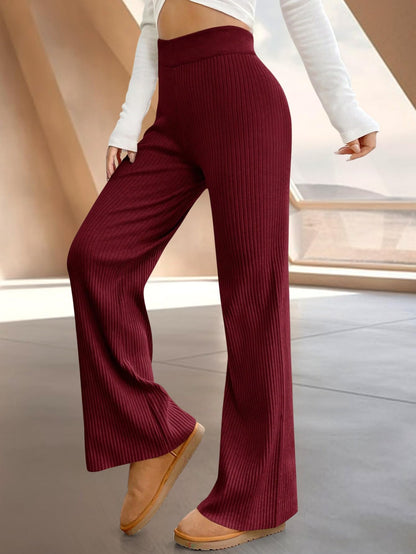 Tee Projekt Regular Fit Trousers for Women| Korean Trousers for Women Maroon-Beige