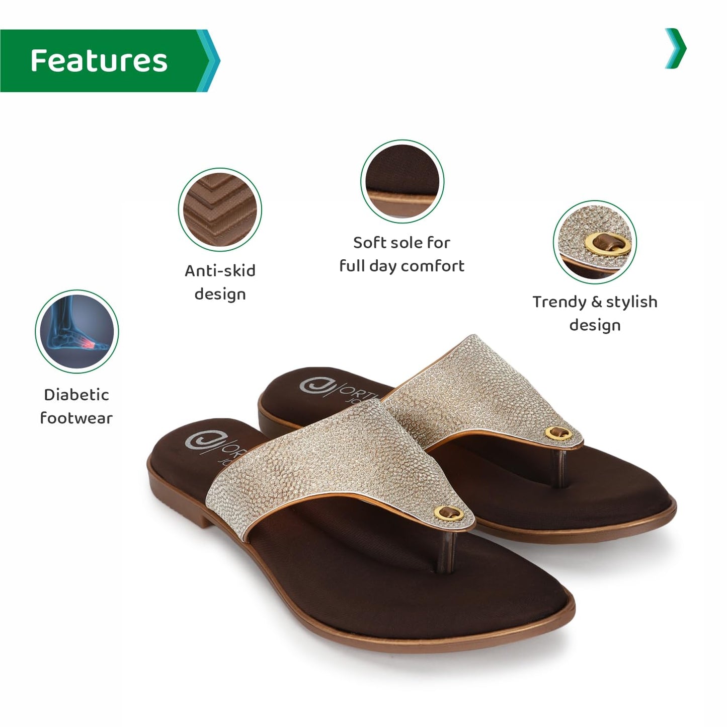 Ortho Joy Doctor Fancy Slipper For Women || Orthopedic WomenS Slipper || Fancy Slippers For Women