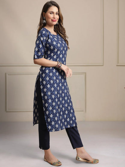 Tee Projekt Printed Crepe Kurti & Pant Set For Women Festival Wear Stylish Kurta Set