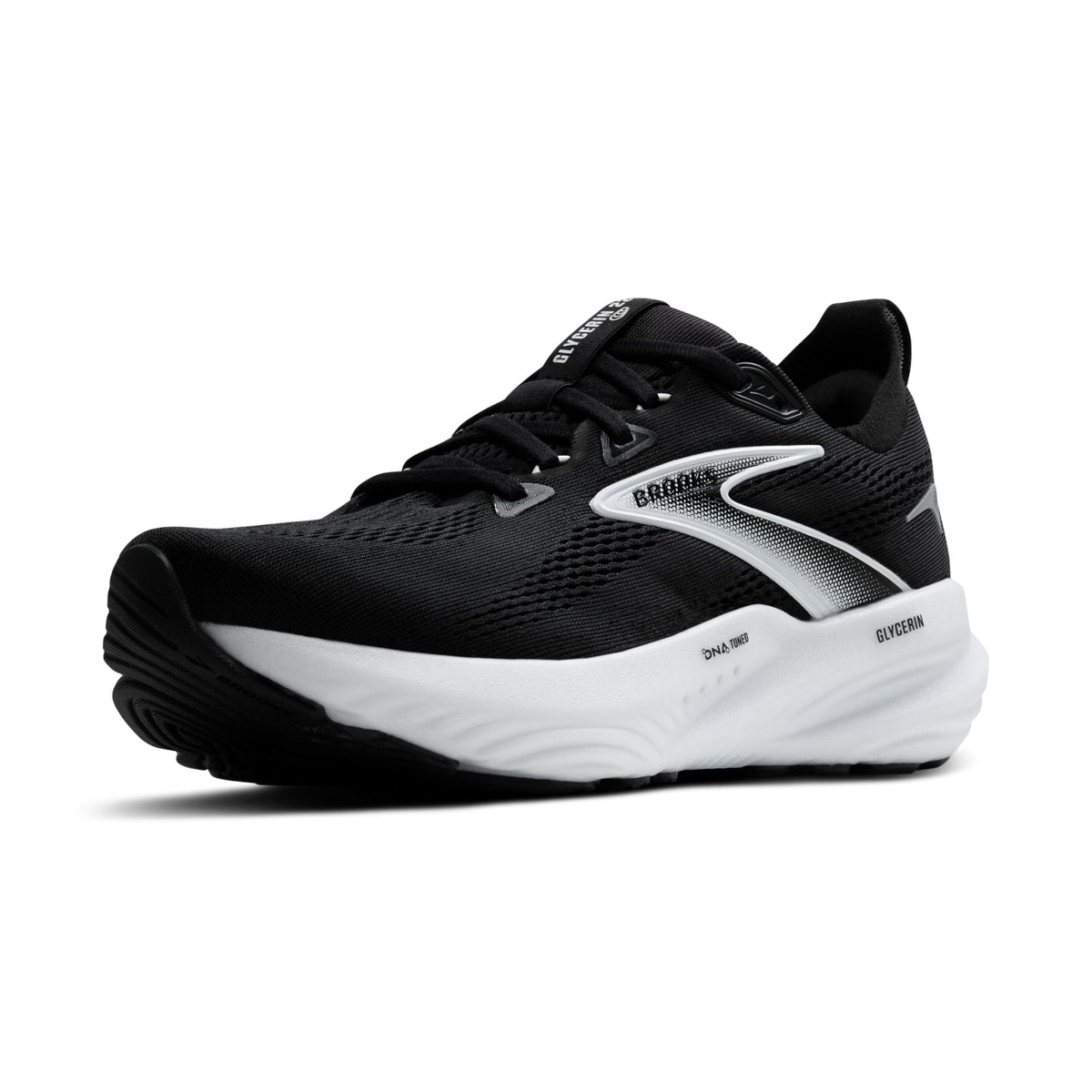 Brooks Men’s Glycerin 22 Neutral Running Shoe - Black/Grey/White - 10.5 Medium