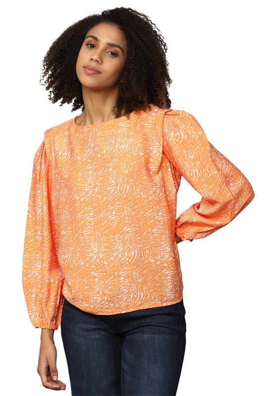 Allen Solly Women Printed Solid Casual Top