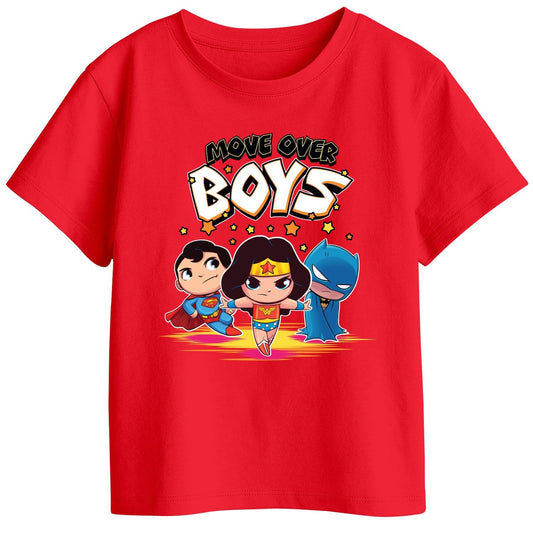 Bon Organik Girls Regular Fit T-Shirt (BON11410_Red