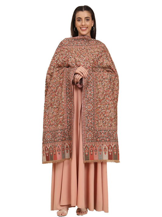 Pashmoda Women Dastaan Woven Design Jamawar Shawl (Size 101X203 CM)