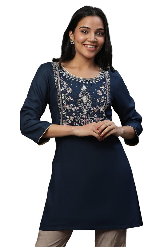 Aurelia Embroidered Short Kurti for Women