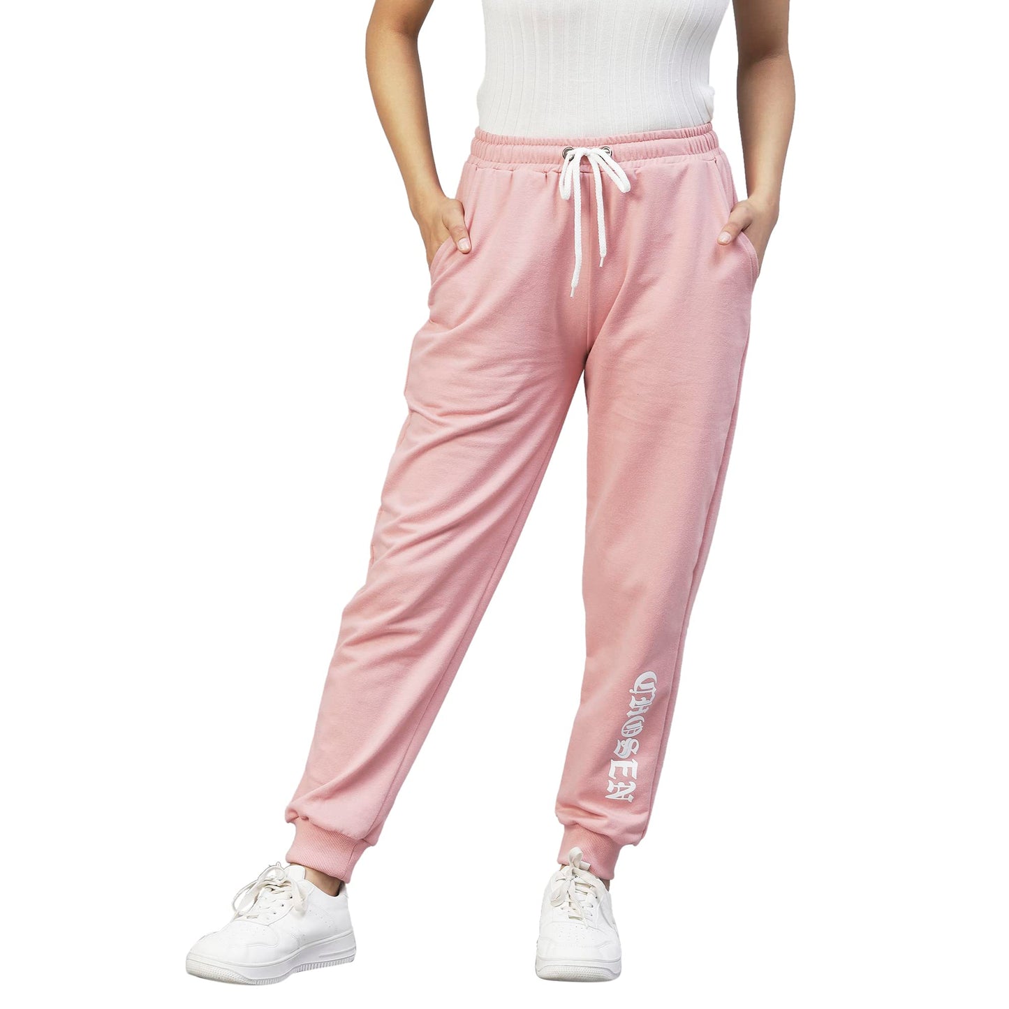 Rigo Regular Fit Terry Joggers for Women | Stretchable Straight Relaxed Fit Track Pants for Women | Stylish Joggers for Women |