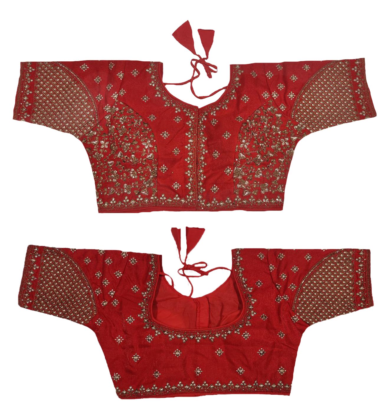 Vihu Fashion WomenS Readymade Blouse Multi Golden Codding Sequence Embroidery Work Indian Ethnic Designer Stitched Readymade Sa