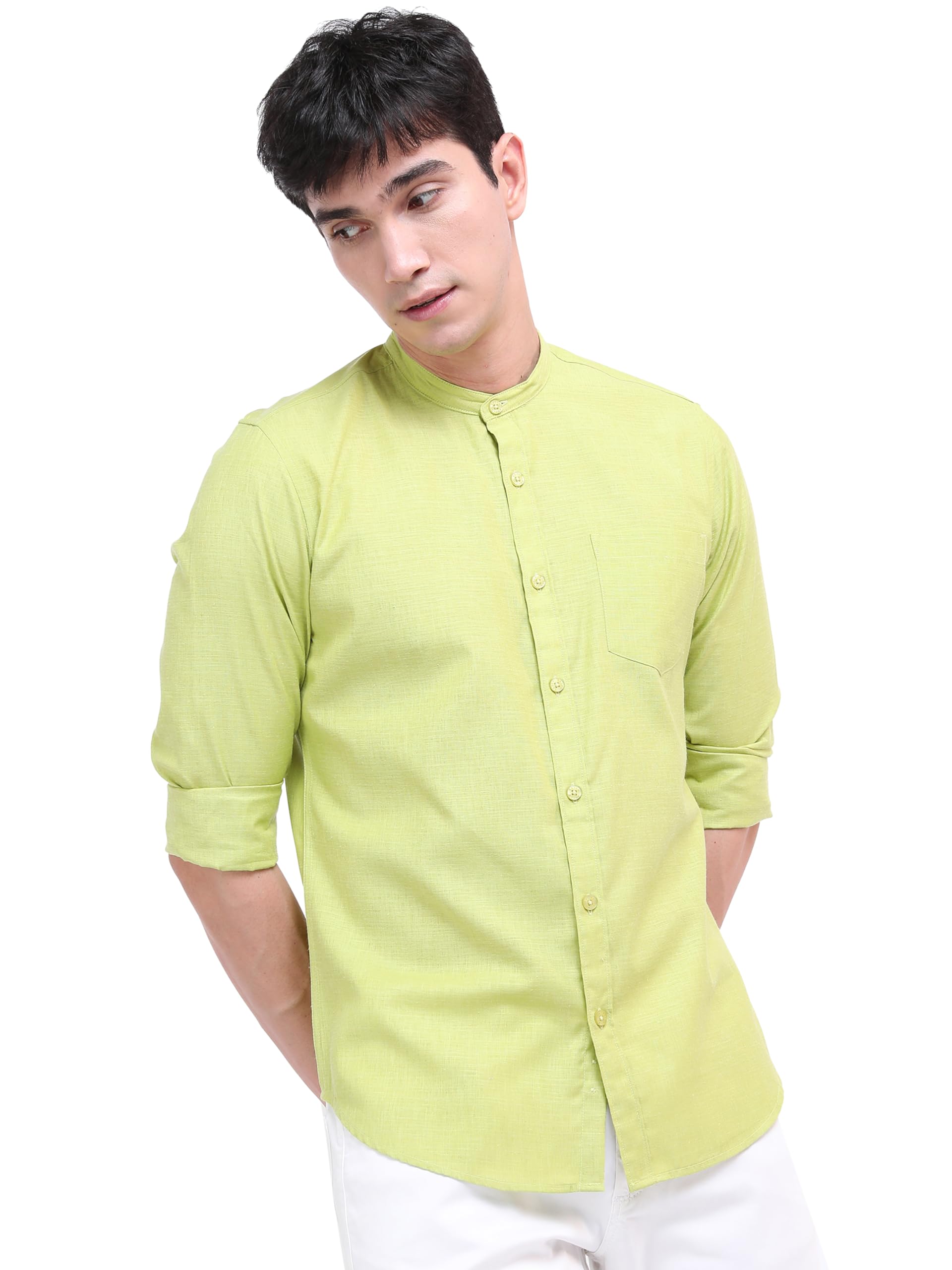 Ketch Mens Lime Slim Fit Shirt
