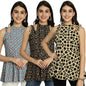 Pinkmint Halter Neck with Tie Back Short Combo Tops for Women ll Fancy Regular Fir Tops ll Casual Wear (Pack of 3)